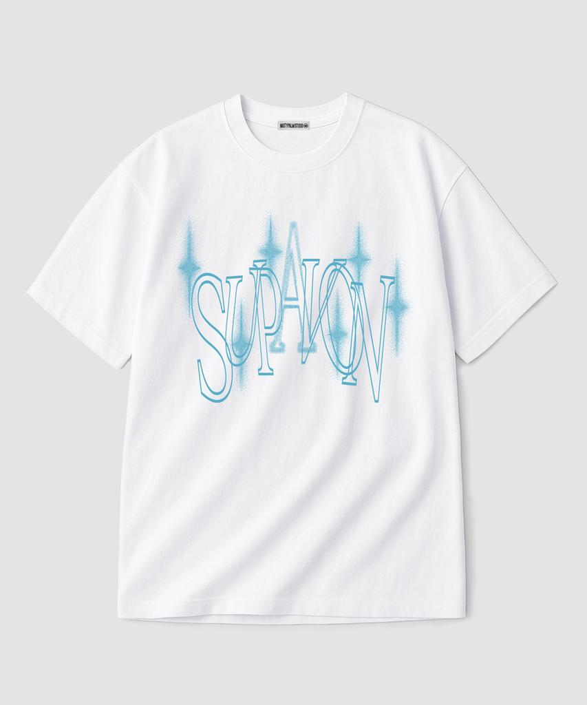 NP STUDIO [2Pack] Sparkle Arch Logo Oversized T-Shirt 2 Colors