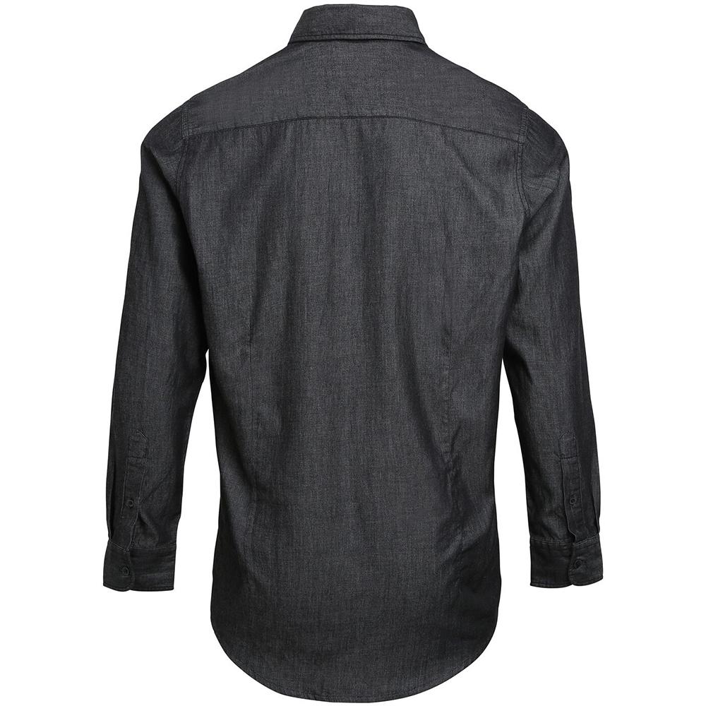 Premier Mens Jeans Stitch Long Sleeve Denim Shirt