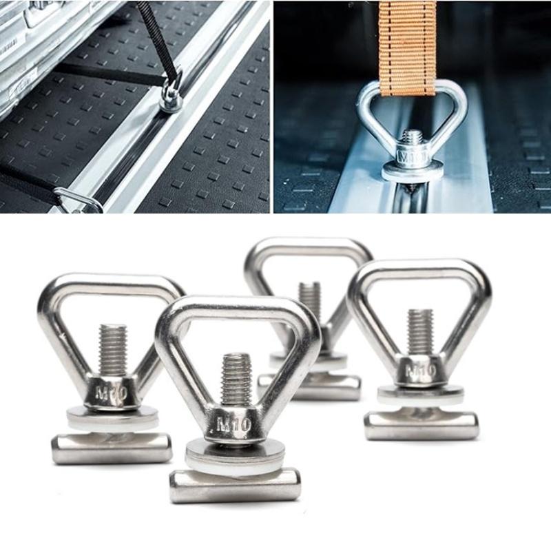 1pc RV Camper Tent Fixed Slid Rail Lifting Ring Universal Metal Hook Bicycle Car Tire Luggage Fixed Lifting Ring Accessories
