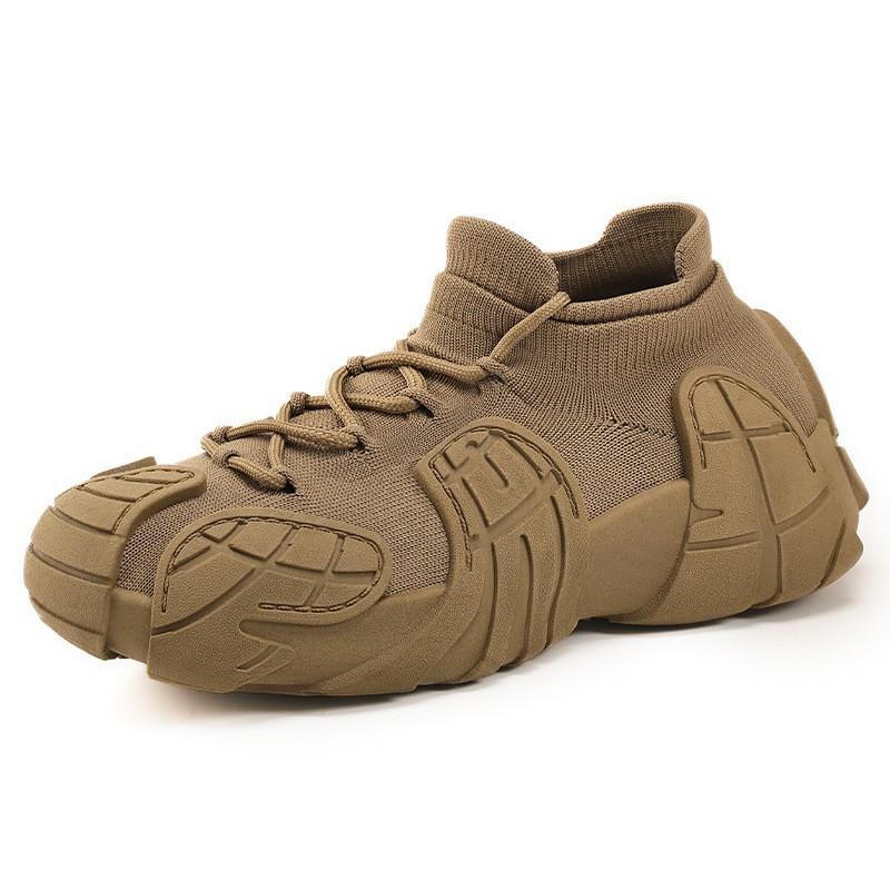 New Casual Shoes Breathable Shoes Men's Fashion Thick-soled Shoes High-top Single Shoes