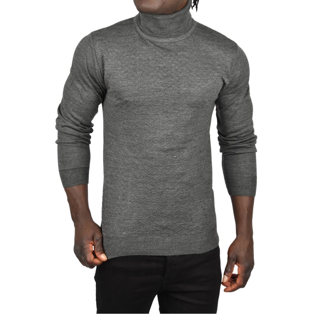 DeepSEA Zigzag Desenli Tam Balıkçı Yaka Dar Kesim Boğazlı Triko Kazak 2505497