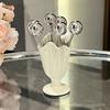 6Pcs INS Fruit Forks Set Light Luxury Fruit Picks Storage Jar Set Dessert Forks with Holder  Picnic