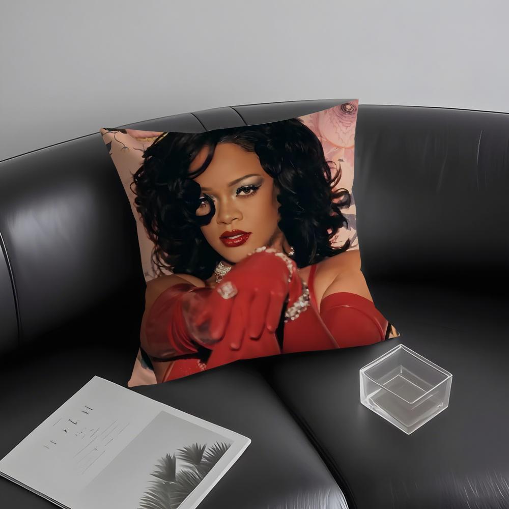 R-Rihanna Famous Cushion Cover Pillowcase Ultra Soft Skin Friendly Fabric Cloud Like Comfort & Concealed Zipper