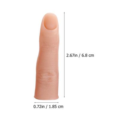 Mipcase Manicure Artificial Finger Silicone Fake Finger Artificial Bendable Nail Piece Human Body Acrylic Silicone Nail Art Finger Prosthetic Hand