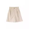 Women's High-Waist Retro Corduroy Shorts A-line Slimming Casual Wide-Leg, Petite Fit for 2025 Autumn/Winter Collection