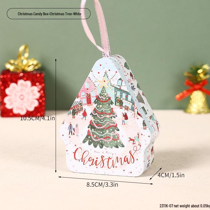 Christmas Gingerbread Man & Santa Claus Tin Cookie and Candy Storage Box