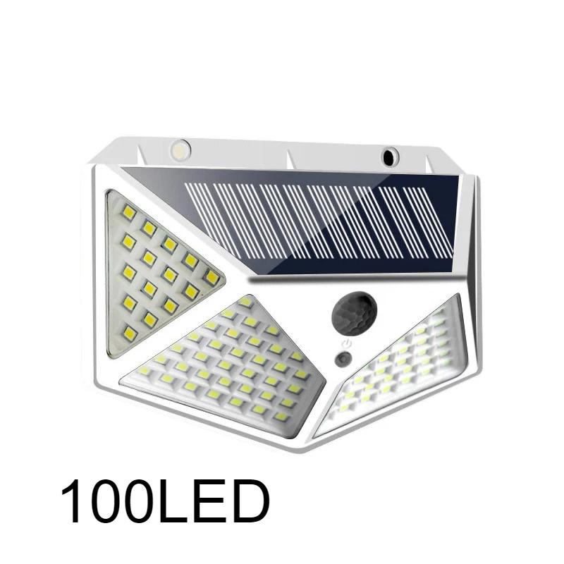 

Уличные солнечные фонари 100/234 светодиода 3 режима Датчик движения Прожекторы с пультом ДУ Водонепроницаемые IP65 Защитные солнечные фонари для улицы