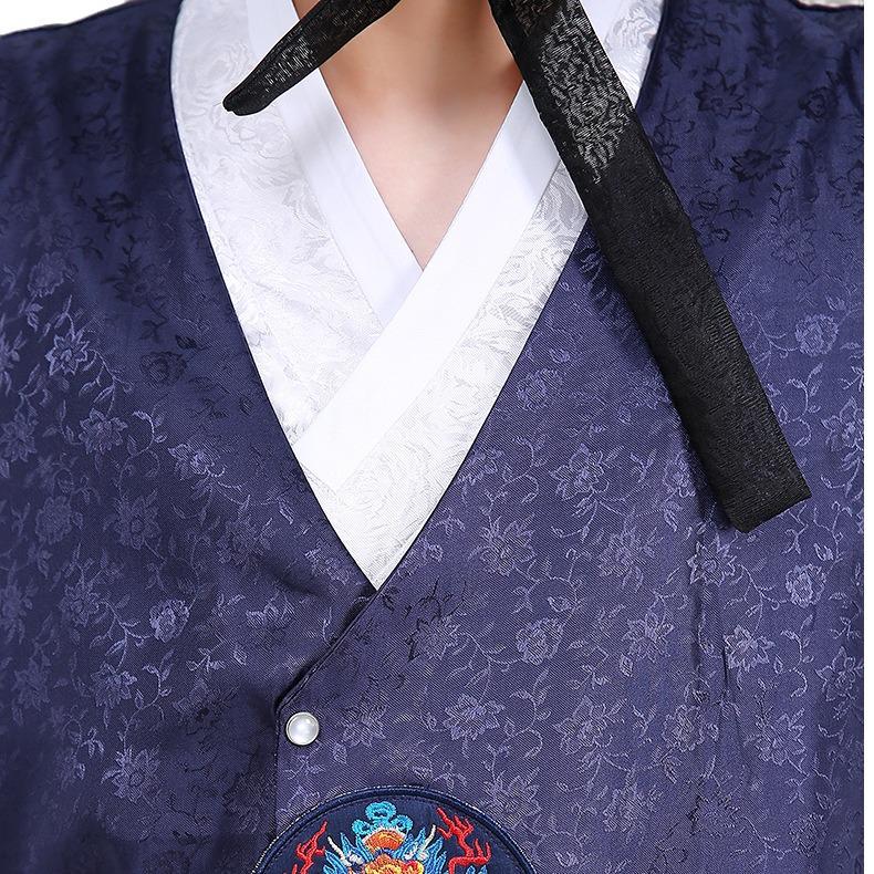 Herren Traditioneller Koreanischer Hanbok Palast Offizielles Gewand - Ethnische Nordkoreanische Tracht für Fotos und Aufführungen