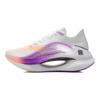Li Ning Absolute Shadow Dopamine Fabric Shock Absorption Non-Slip Wear-Resistant Low-Top Running Shoes Women Sneakers White Purple ARHQ262-3