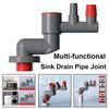 Conector Multifuncțional Tub Scurgere Podea Anti-miros Scurgere Perete Chiuvetă Vas de Spălat Uscător Mașină de Spălat Vase Mașină de Spălat Triplu