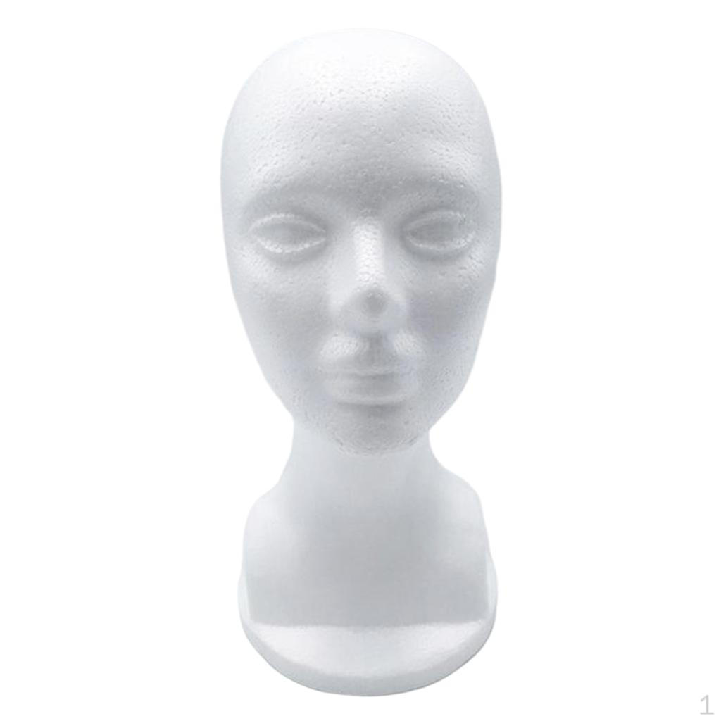 Female Headband Headset Display Head Manikin White