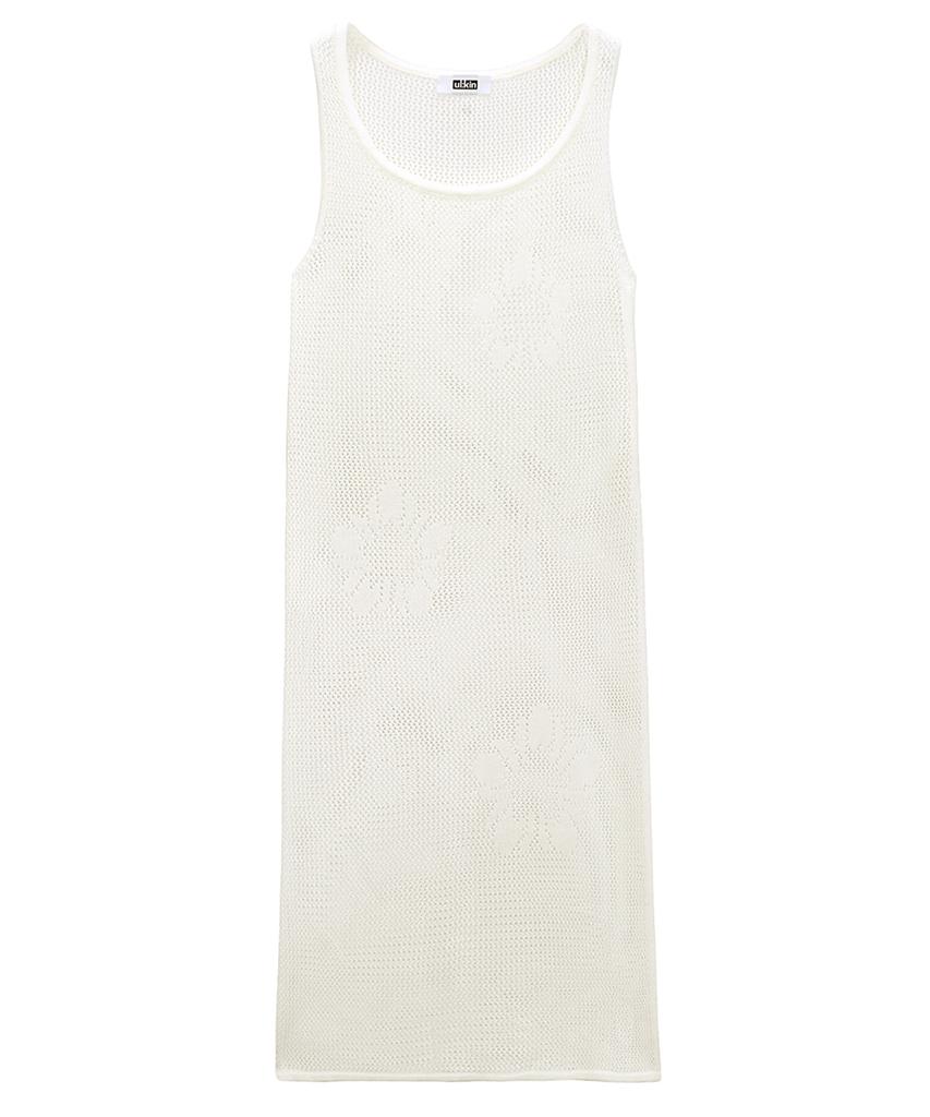 Ulkin Mugung Crochet Knit Layered Dress_Ivory