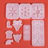 Hanging Home Decoration Christmas Gift Snowflake Resin Molds Epoxy Resin Mold Silicone Pendant