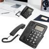 Corded Telephone Caller ID Full Hands Fixed Landline with Blue Screen for