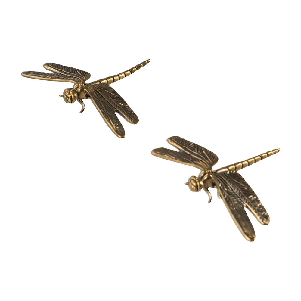 Vintage Miniature Dragonfly Statue Elegant Dragonfly Ornament  Home Office Decor