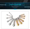 6-Piece 90° Titanium-Plated Three-Blade Chamfering Drill Set for Woodworking