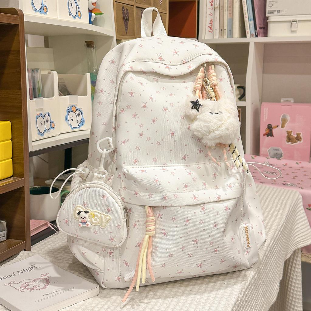 Schoolbag New High-value Star Schoolbag Sweet Girl Student Party Commuting Backpack Large-capacity Leisure Travel Backpack