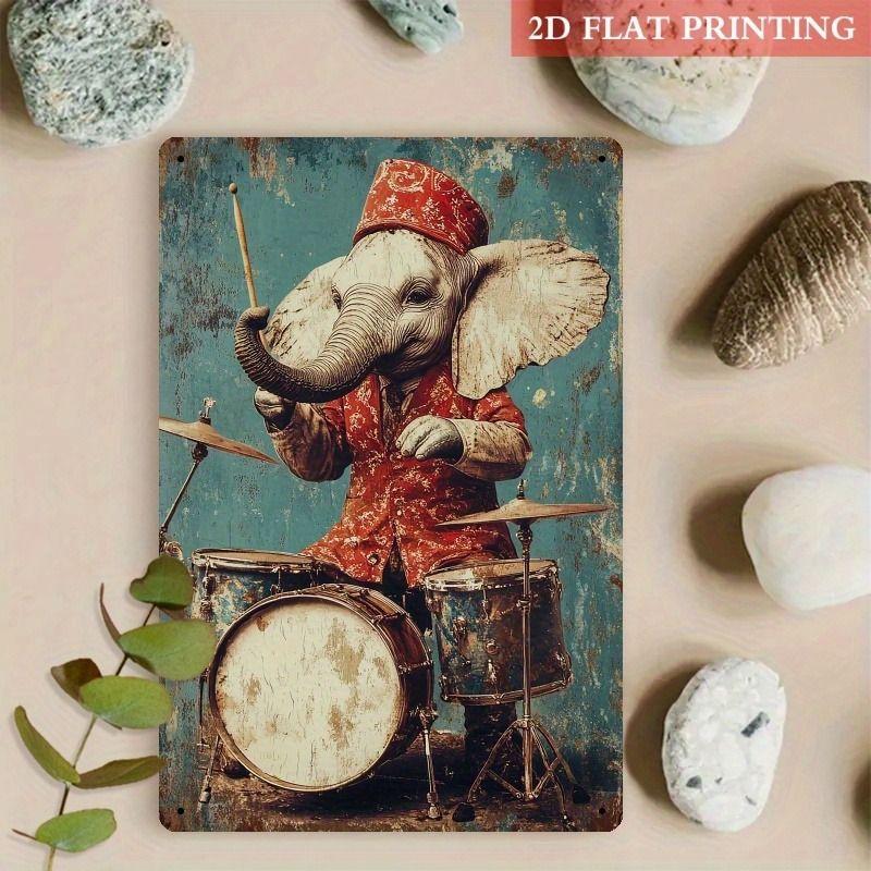 Vintage Style Metal Tin Sign Cute Cats Dogs for Cafe Interior