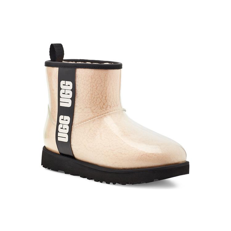 Nye UGG Classic Clear Mini Støvletter Natur Svart Dame 1113190-NBLC