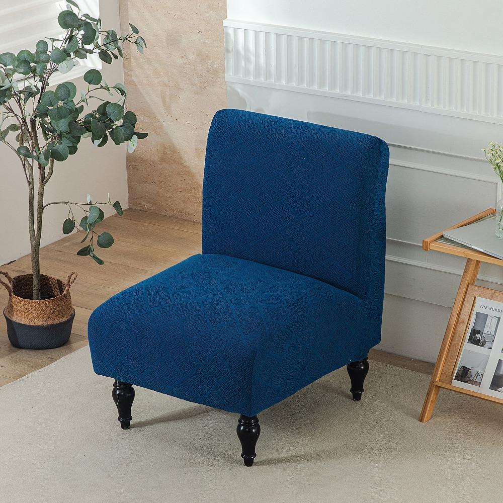 Washable Armless Chair Cover Single Seat Chair Dust Cover Durable Chair Slipcover  For Dining Room
