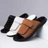 Summer Leather Slide Sandals Comfortable Lightweight Casual Slip-On Sandals for Indoor & Outdoor, Beach, Pool, House Slippers