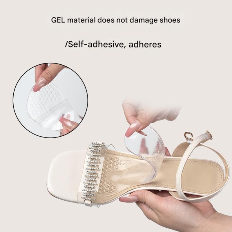 2 Paar Damen Gel-Polster-Einlegesohlen für High Heels mit Fußgewölbeunterstützung und Antirutsch-Design, 3/4 Länge, Unsichtbare Einlagen