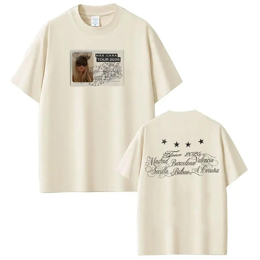 

2026 Summer Singer Bad Gyal Tour Fashion Print T-shirt Unisex WOMEN Vintage T-shirt Summer Short-sleeved Casual Loose T-shirts 2XL