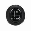 Car Manual Gear Shift Knob Shifter Black Leather Red Stitch 6 Speed Universal