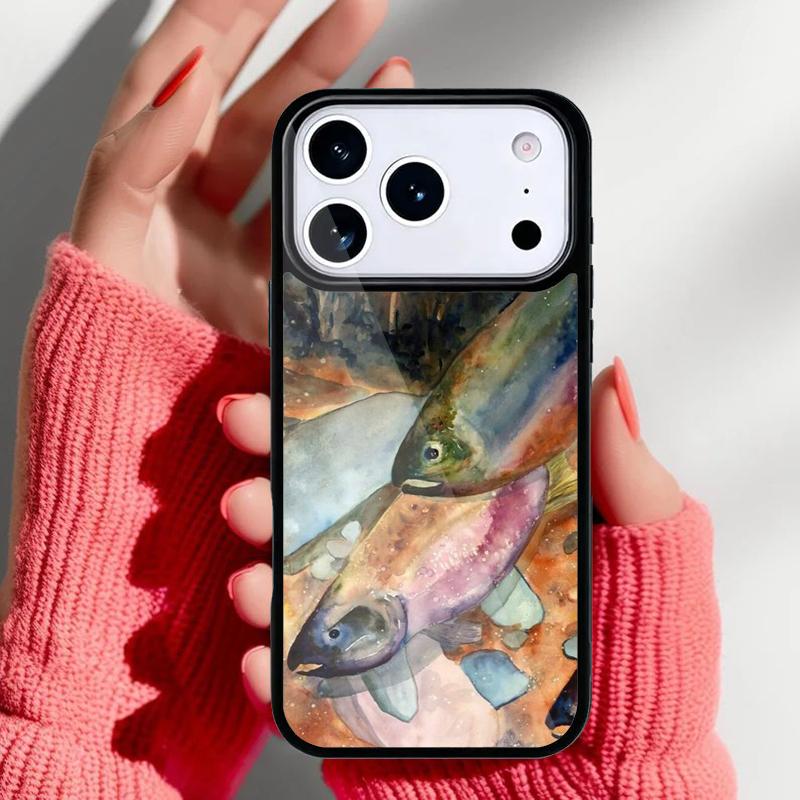 Forellenfischerei weiche Handyhülle für iPhone 17 Air 16e 15 14 13 Pro Max Rückabdeckung für 12 11 Pro Hülle