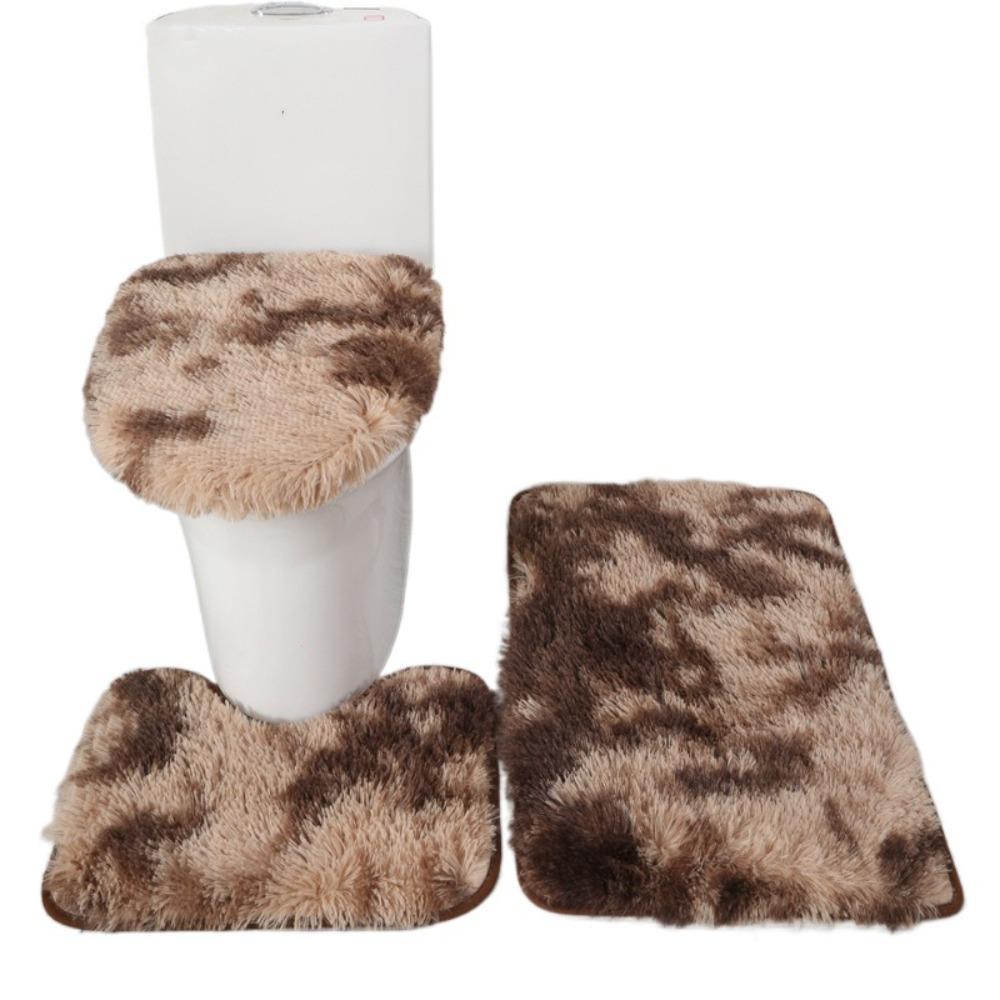 3pcs Anti Slip Floor Mat Absorbent Toilet Cushion Toilet Pad Toilet Cover  Living Room