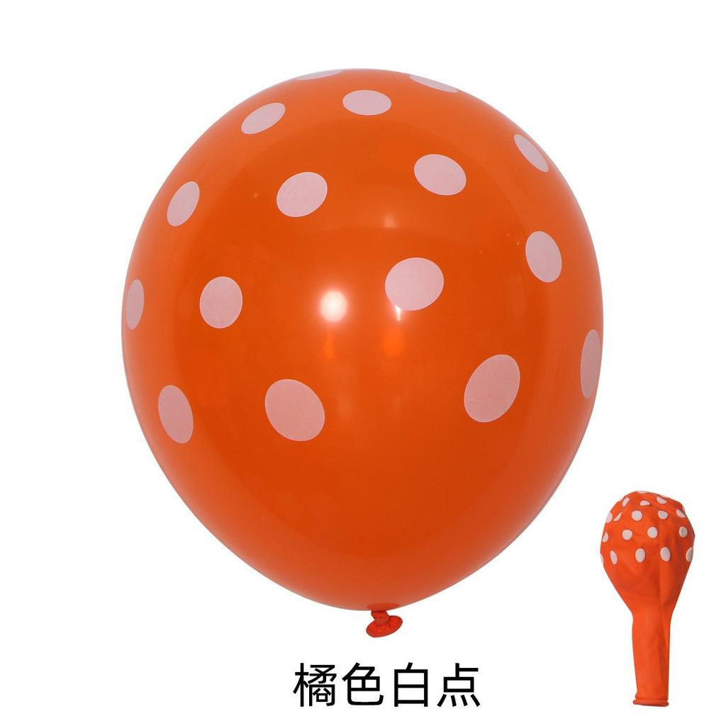 12-Inch Thickened Polka Dot Latex Balloon, Wedding Room Arrangement Birthday Party Shape Decoration Round Candy Color Balloon