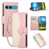 Brieftaschenhülle für Xperia 10 VII - TPU+Leder/PU, Rosa, Mit Lanyard