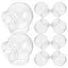 Plastic Candy Containers Clear Small Globe Jars for Storage Use 10Pcs