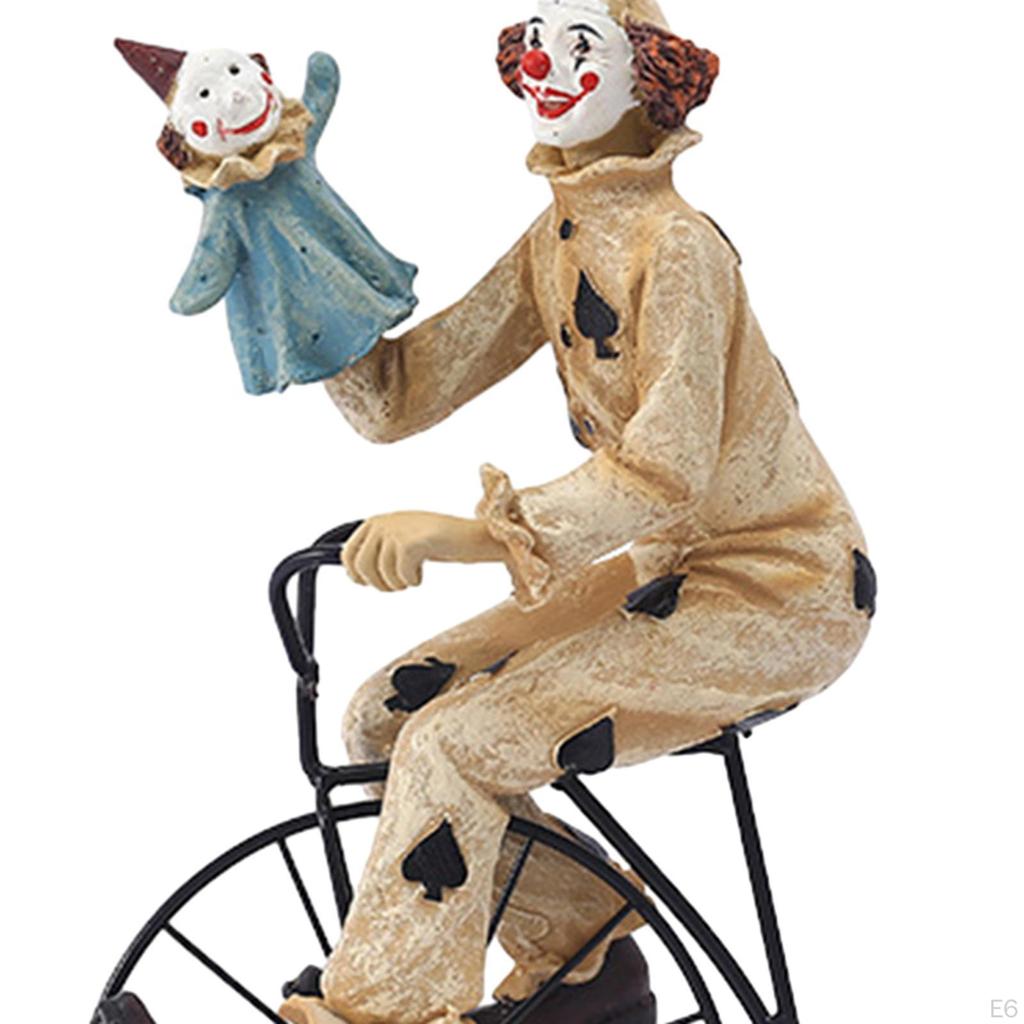 Clown Figure Statue Sculpture Collection Statuette Desk Ornament for Table Decoration Cabinet