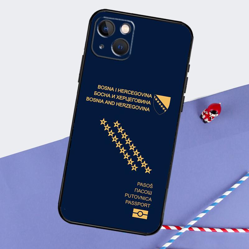 

Bosnia and Herzegovina Passport For iPhone 16 15 14 Pro Max Phone Case For iPhone 13 11 12 Pro Max Mini 7 8 Plus XS X XR Cover iPhone 11