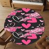 1pc Hearts Love Round Chair mat office Area Rug - Non-Slip, Floor Mat for Office, Bedroom, and Indoor Decor p127130