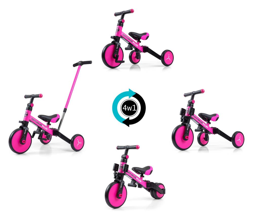 MILLY MALLY 5304 4-in-1 Fahrrad OPTIMUS Plus pink