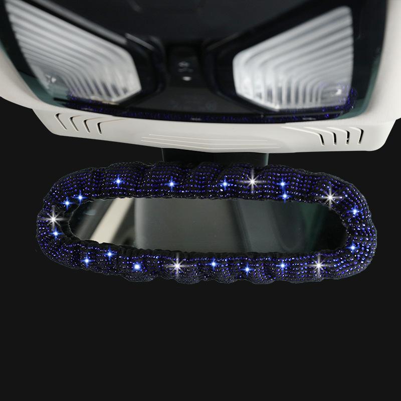 Hot Diamond Full Diamond Car Rearview Mirror Cover, Diamond-encrusted Car Rearview Mirror Interior Cover