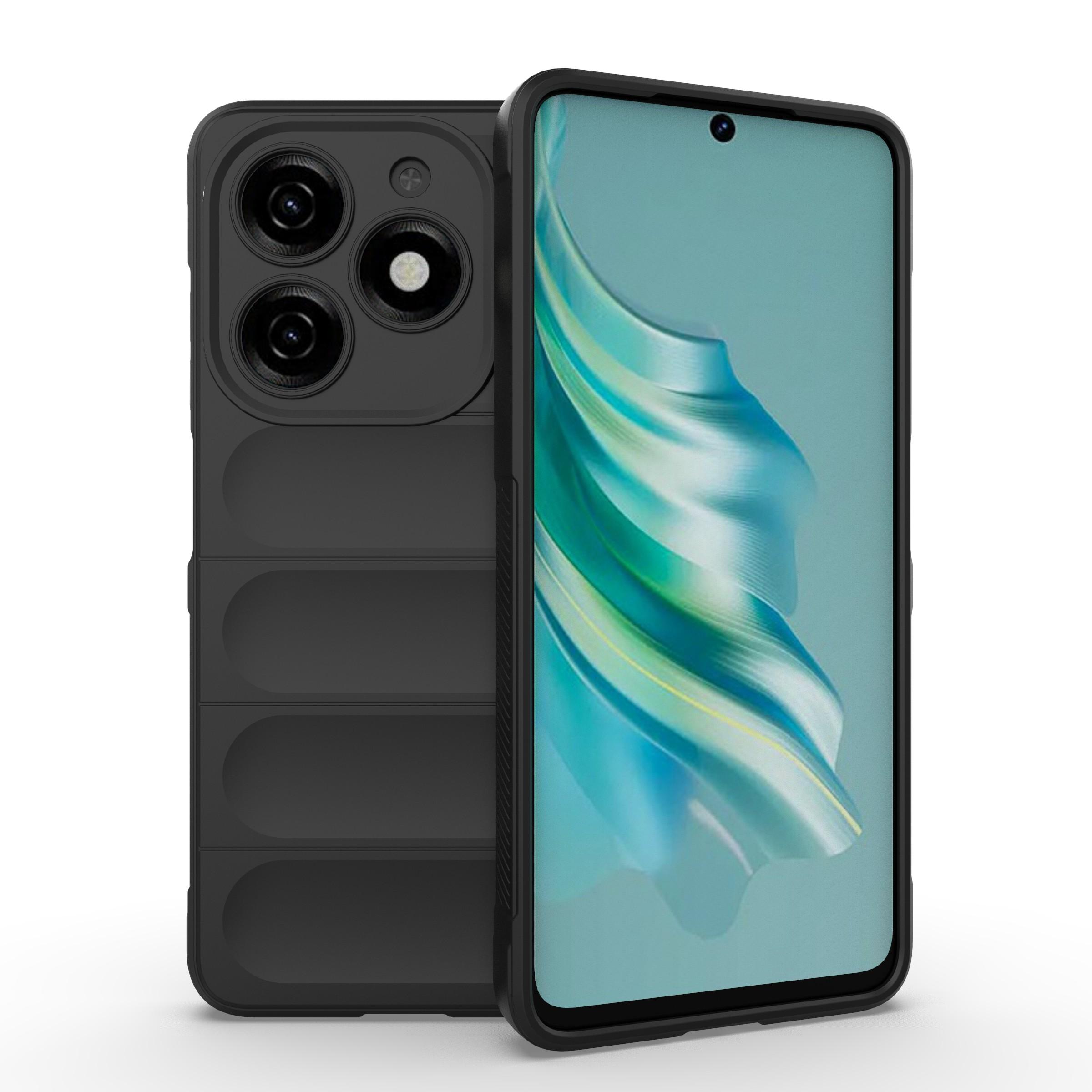 

Для TECNO Spark 20 Чехол Ударопрочный ТПУ Задняя крышка телефона Black