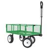 Garden Cart, 408.2 kg, Heavy Duty Steel Yard and Garden Utility Wagon with 10-Inch Tires, Outdoor Gardening Stool with Adjustable Handle, Detachable