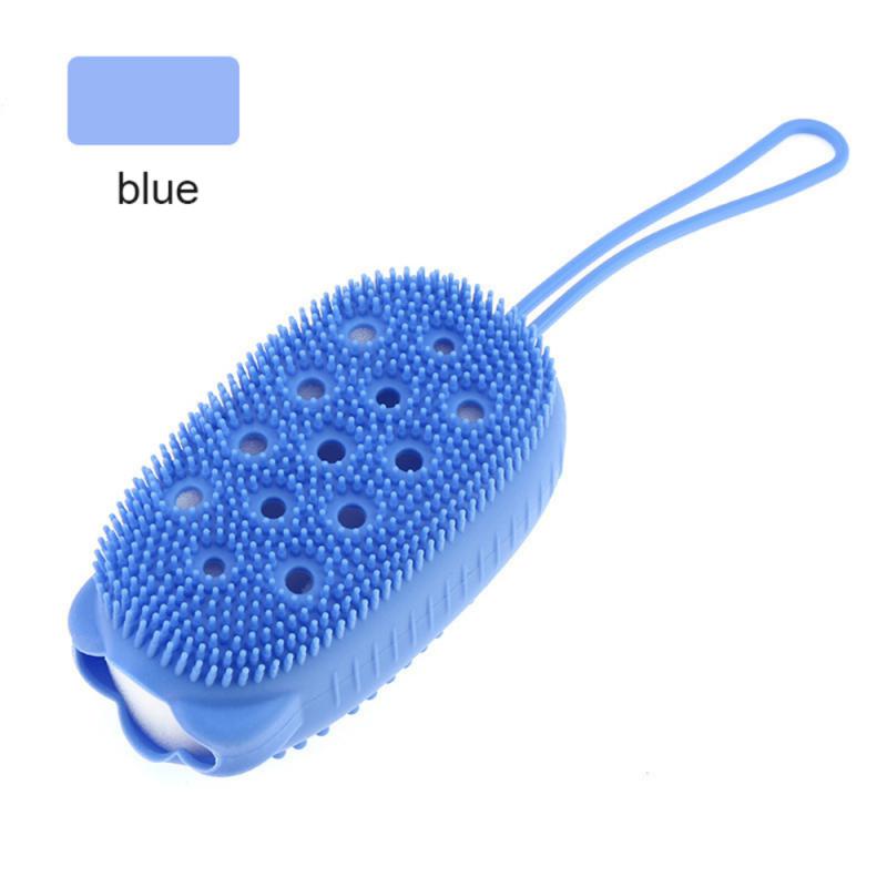 2024 Silikonový tělový masážní kartáč do sprchy Exfoliační masážní houba Koupelová bublinková mycí houba Masážní přístroj Čistič pleti Čisticí podložka Koupelna