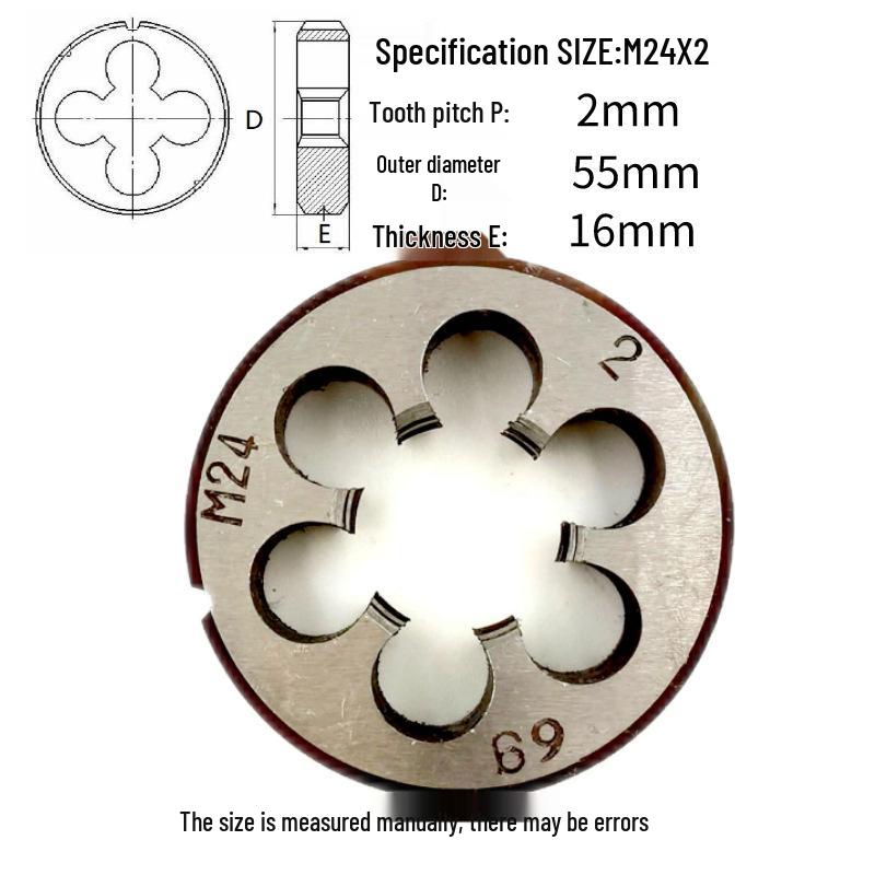Kulatá vratidlo M24-M26 x 0,5-3 mm, Chod vpřed/vzad, Pravý/Levý závit