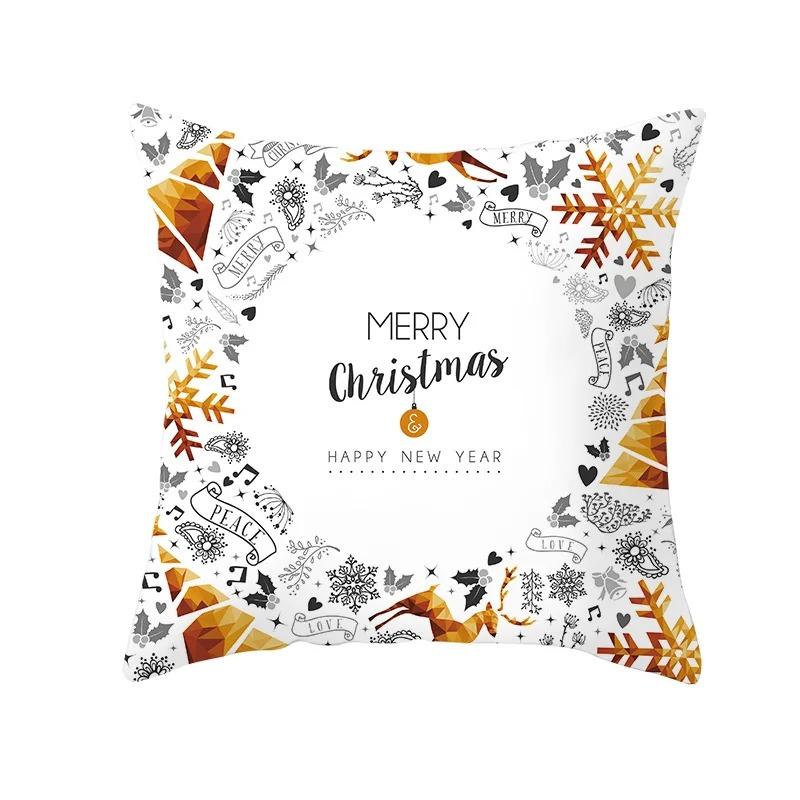 Christmas Themed Pillowcases Car Accessories Office Santa Claus Living Room Sofa Home Pillowcases