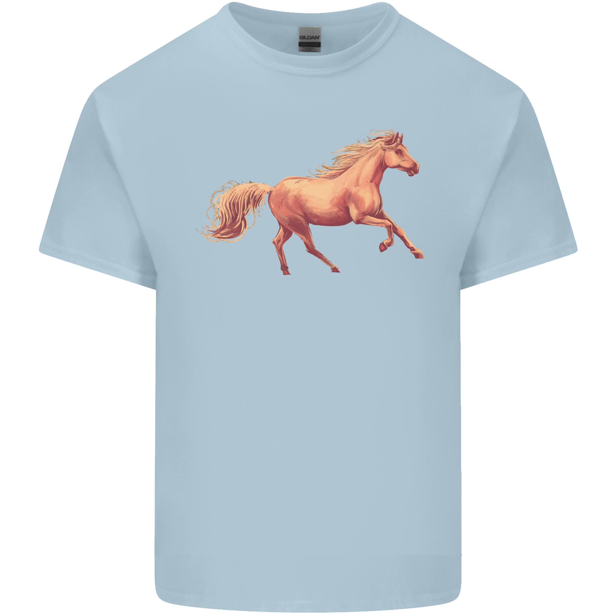 A Galloping Horse Equestrian Unisexs Light Cotton TShirt S