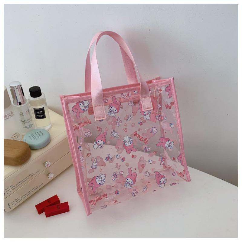 Transparent Fruity Ice Cream Waterproof Toilet Bag Cosmetic Bag Fitness Bath Beach Bag Women's Bag