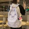 Large Capacity Student Bag Solid Color Women's Bow Backpack for Girls Computer Bag