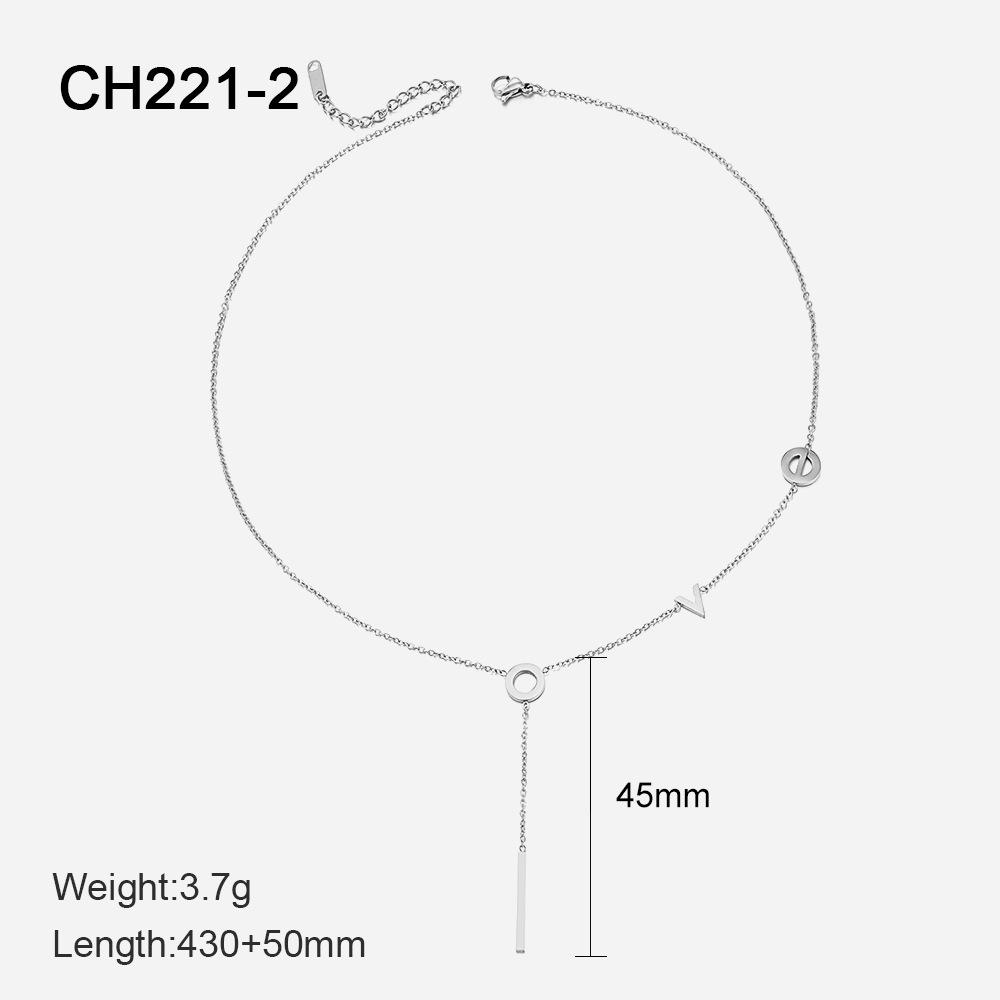 

Ожерелье из нержавеющей стали с позолотой 18 карат LOVE, женское, европейский и американский модный нишевый дизайн, ожерелье-ключица, титановая сталь, украшение 304 Stainless Steel