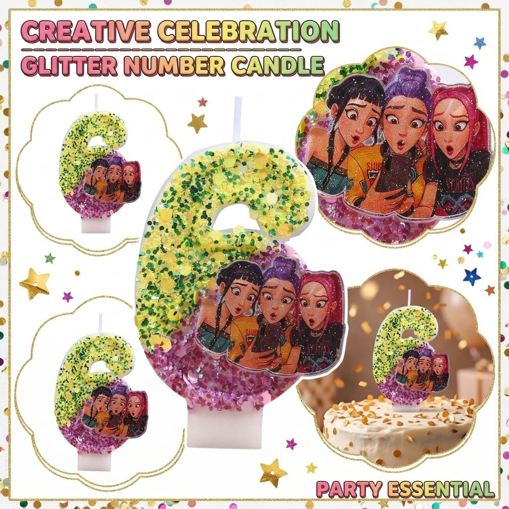 Fashion Cartoon Creative Birthday Candles Party Digital Candles