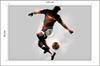 Photomural Abstract Soccer Player In Flight Washable Fleece 135x90