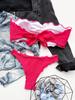Women's Sexy Colorblock Wrapped Bikini Swimsuit Set